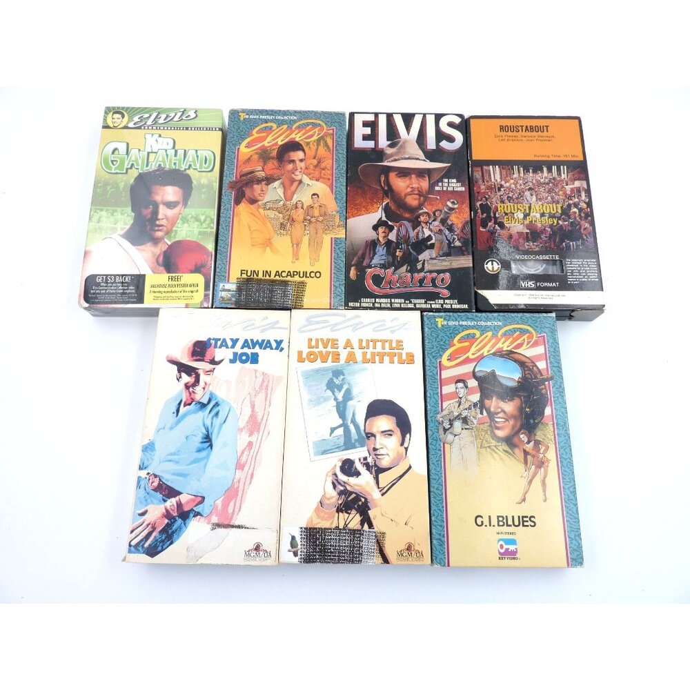 Elvis Presley VHS Lot of 7 one rarer version
